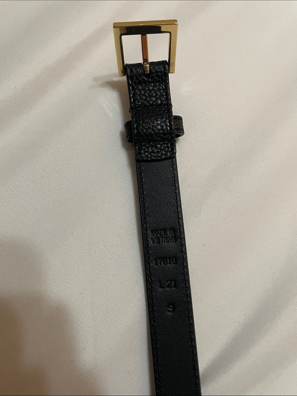 Lauren Ralph Lauren Women’s Pebbled Logo-Tipped Pebbled Leather Belt - Picture 12 of 17
